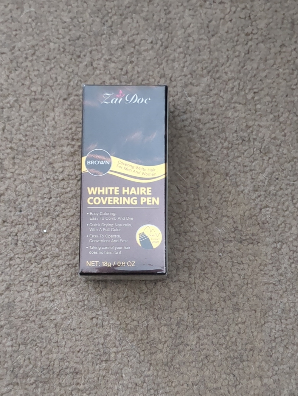 White Hair Covering Pen For Brown Colors